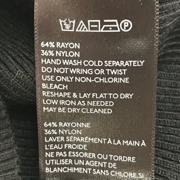 Moth by Anthropologie Rib Knit Button Up Top Women's Large Black Stretch Casual - Picture 9 of 9